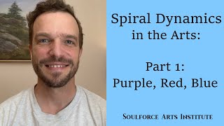 A man with a beard and mustache in front of the words spiral dynamics in the air.