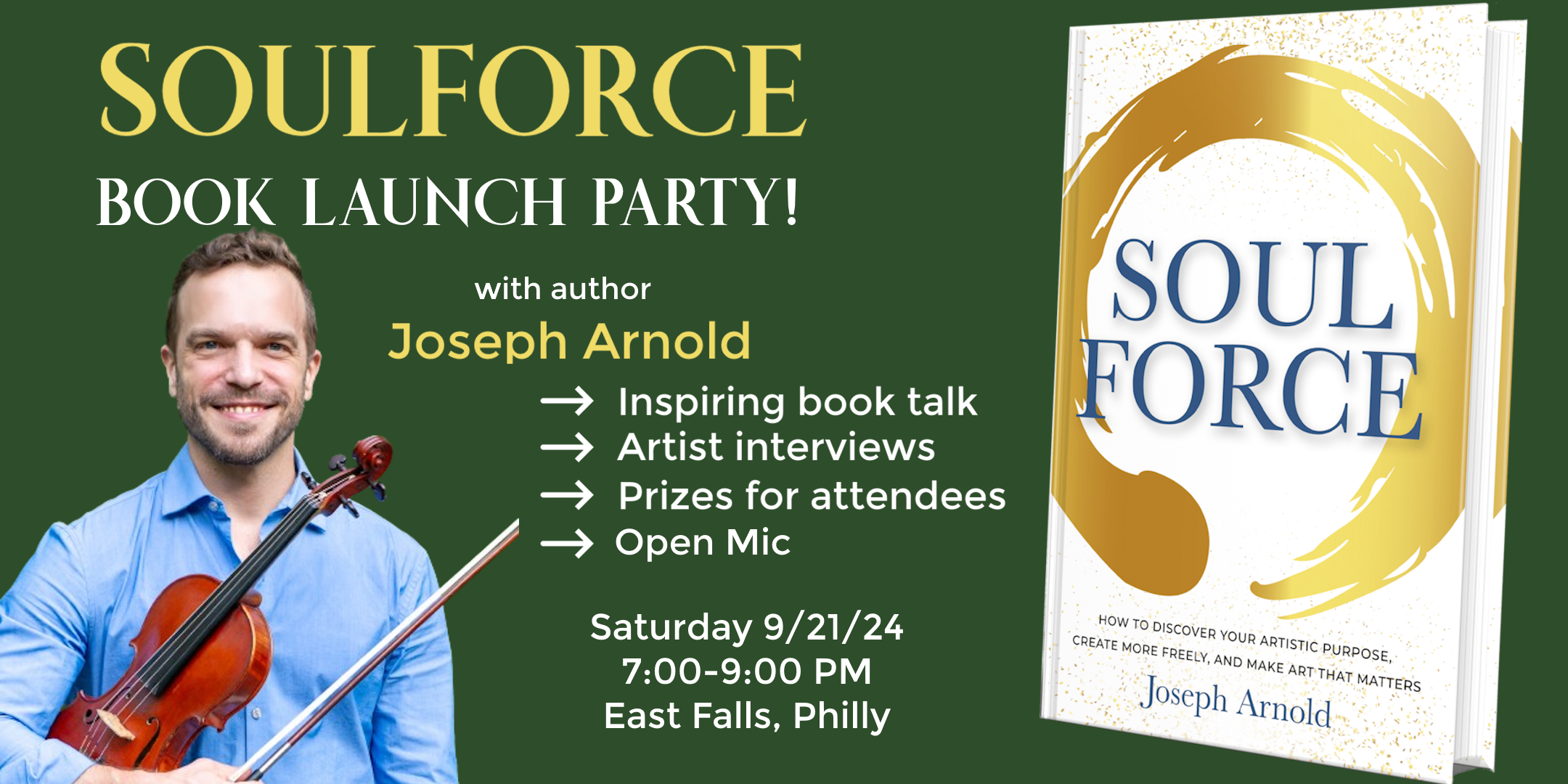 Book launch party for "Soul Force" by Joseph Arnold.